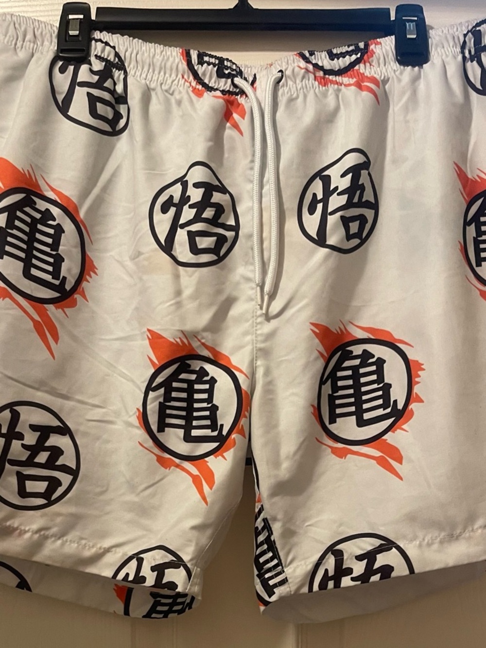 Dragon Ball Z Goku Swim Shorts Kanji Go Symbol Elastic Waist X-large